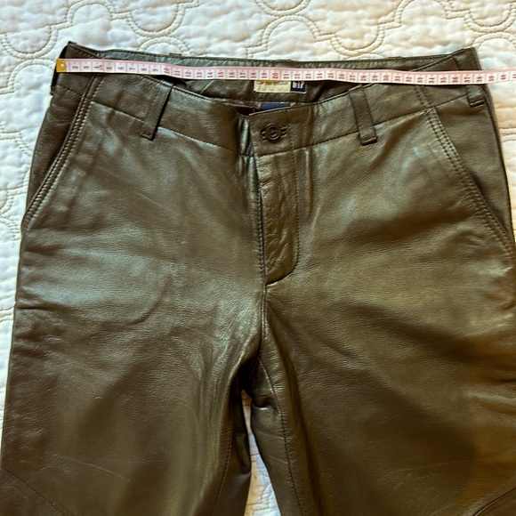 Vintage Wide Leg Chocolate Brown Leather Trousers - Picture 1 of 4